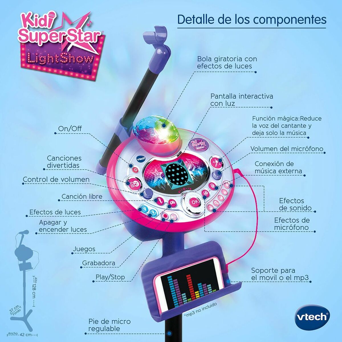 Microfon Karaoke Vtech Kidi Super Star